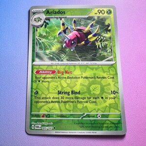 ariados [reverse holo] - 005/167 (uncommon) — pokemon: twilight masquerade